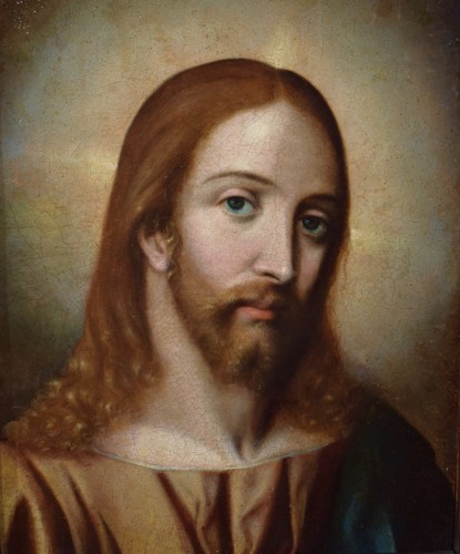 Christ &quot;Salvator Mundi&quot; - Lombard School 16th century - Paintings & Drawings Style Renaissance